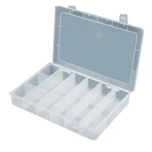 18 Grids Transparent Storage Box Plastic Compartment Organizer Case