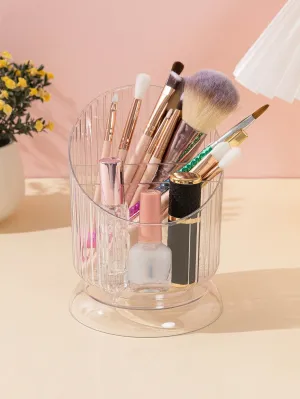 1pc ABS Clear Makeup Brush Storage Bucket