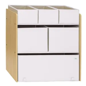 3 sprouts multi bin toy organizer - cream