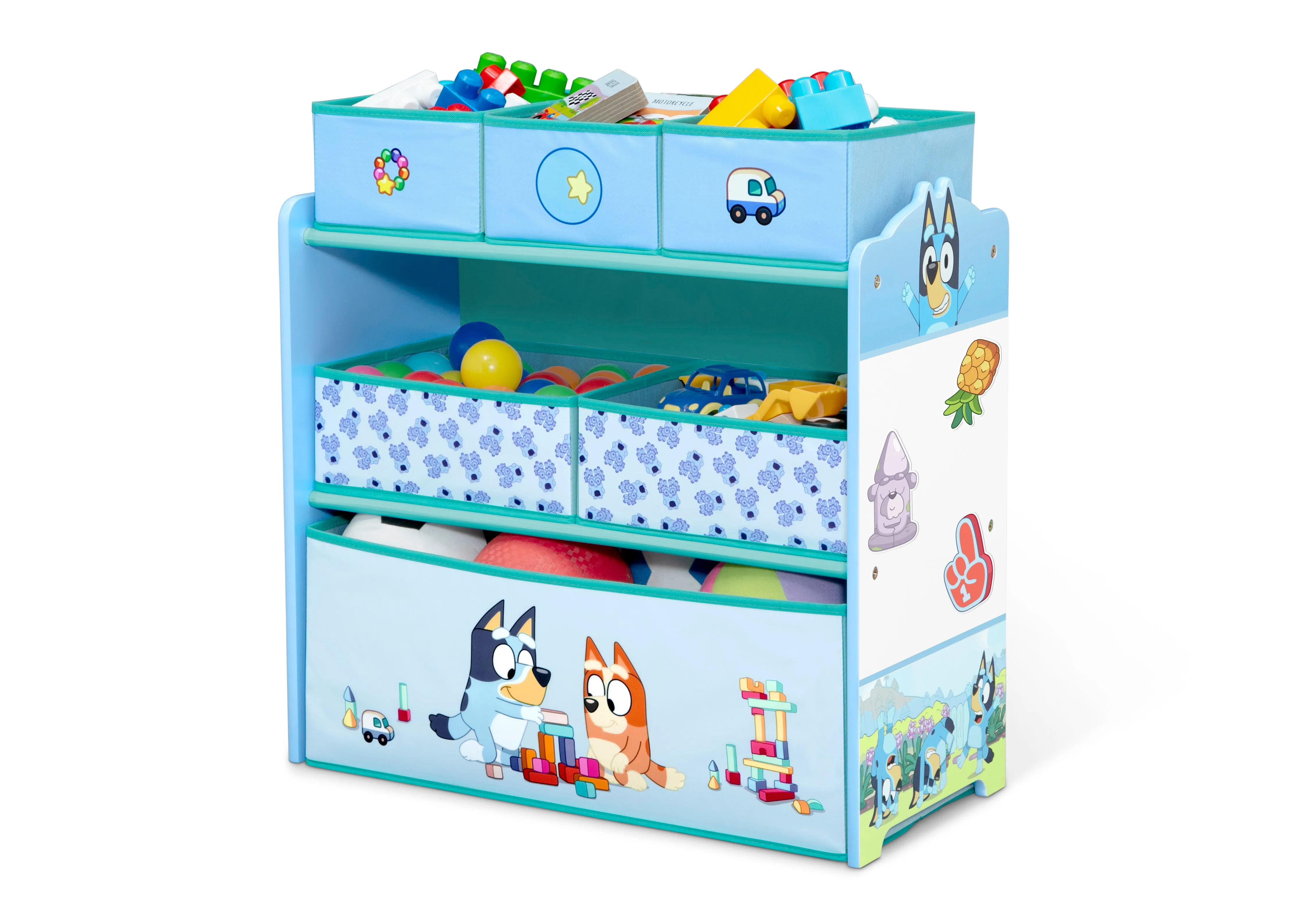 Bluey Design & Store 6 Bin Toy Storage Organizer