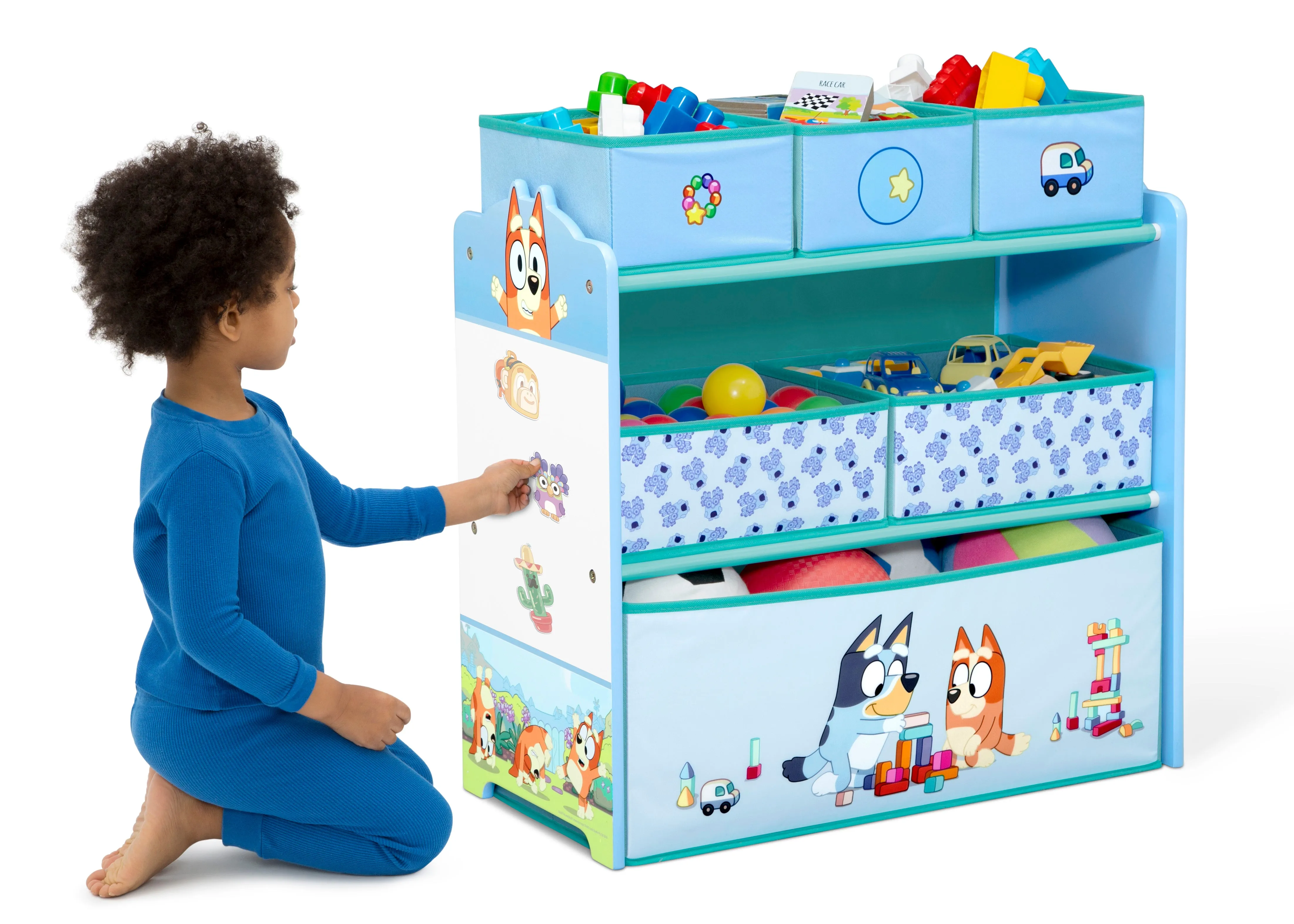 Bluey Design & Store 6 Bin Toy Storage Organizer