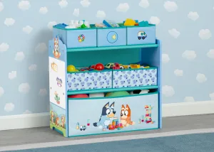 Bluey Design & Store 6 Bin Toy Storage Organizer