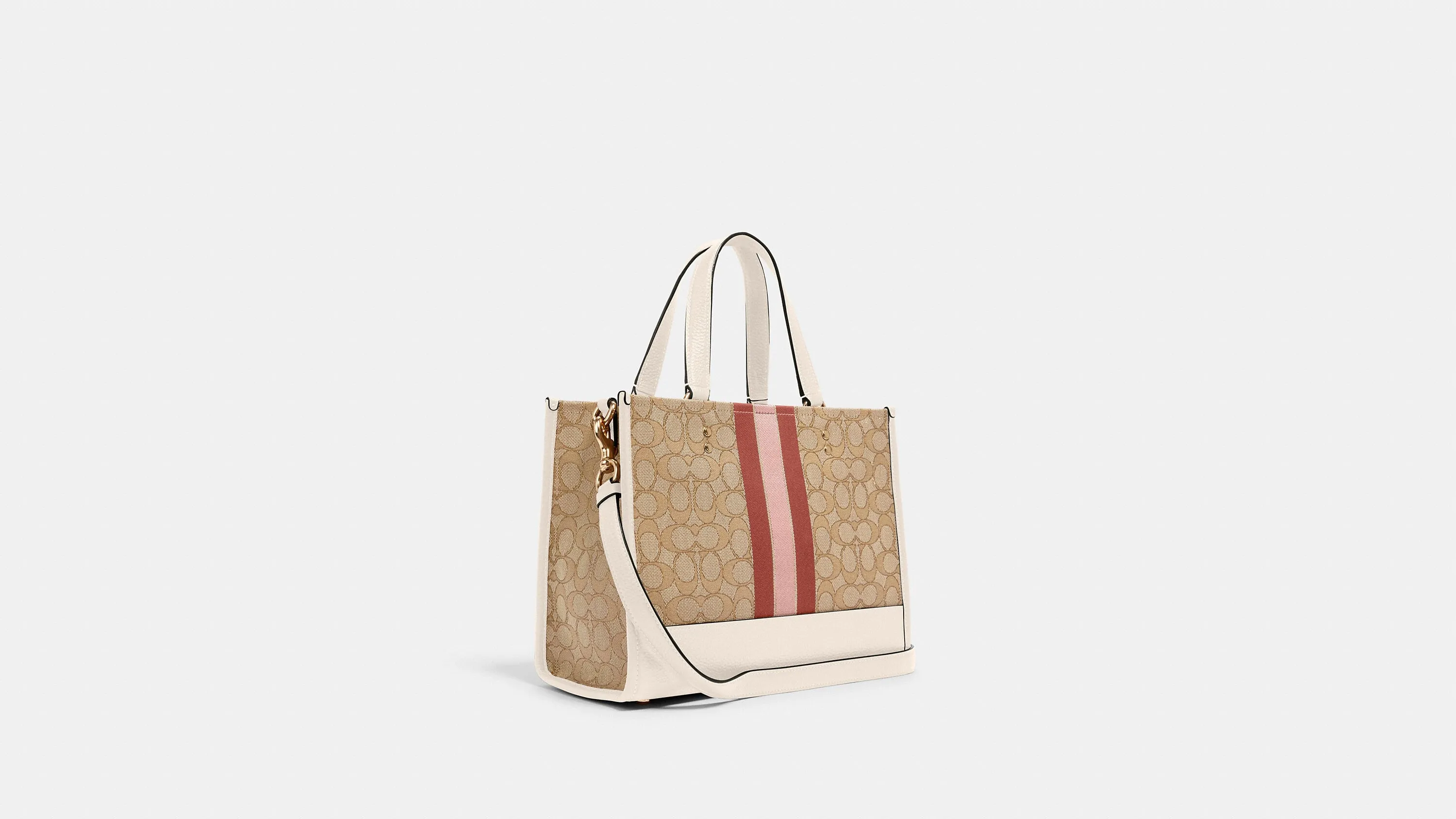 Coach Dempsey Carryall In Signature Jacquard With Stripe And Coach Patch