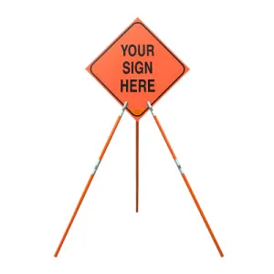 Dicke Safety Tripod Stand for Roll-Up and Rigid Signs #T55