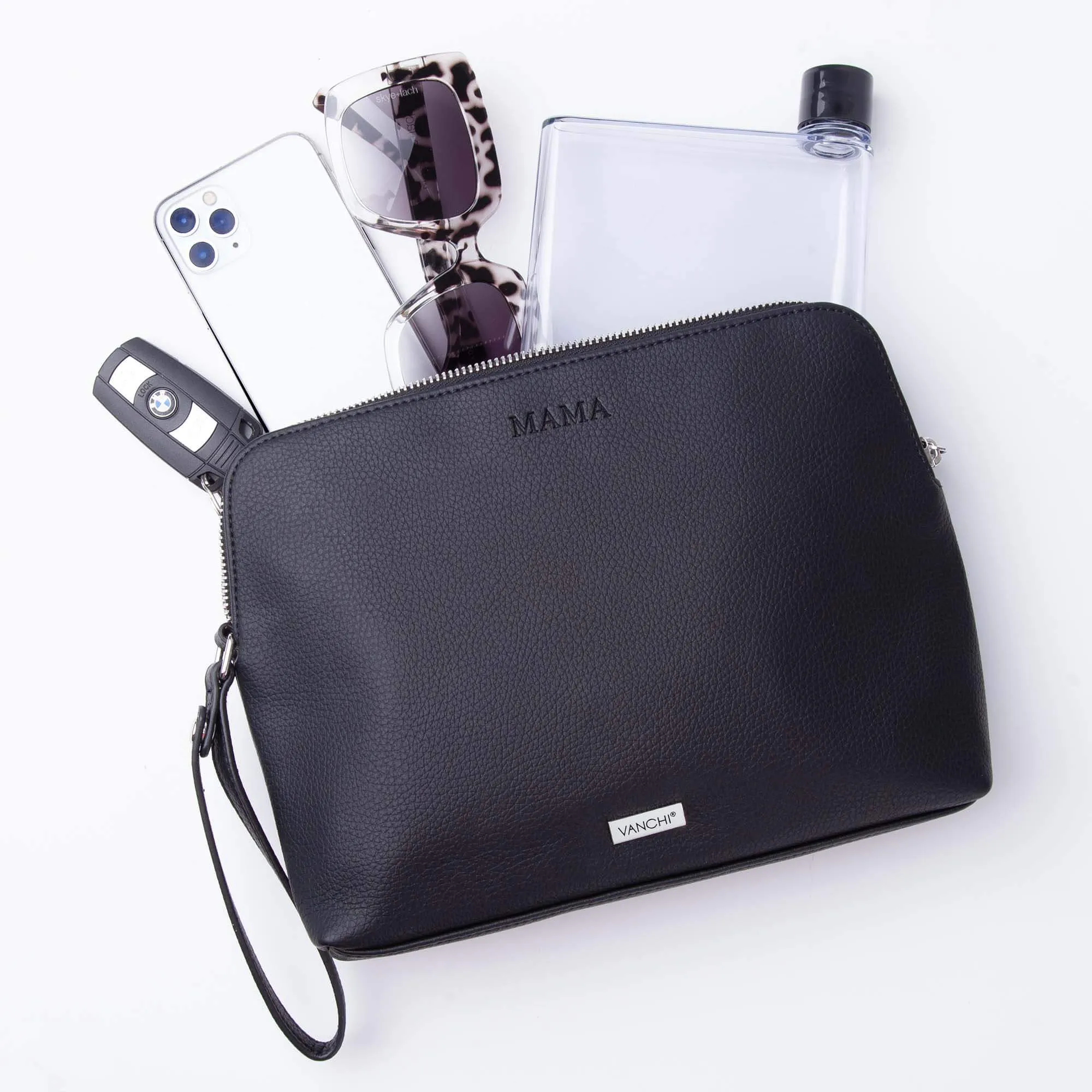 Everything Pouch & Mini Card Wallet - Black Gift Set