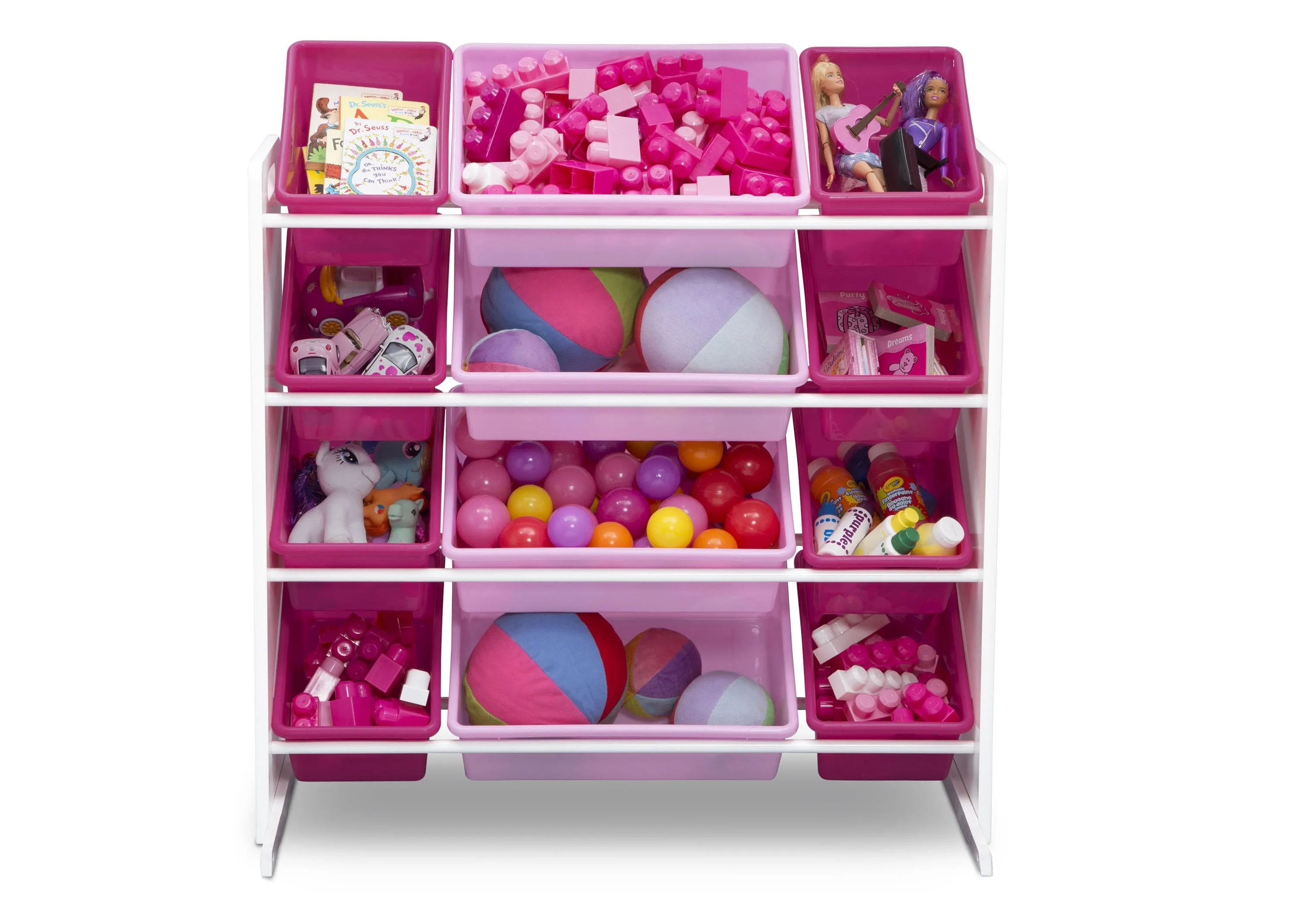 Kids Toy Storage Organizer with 12 Plastic Bins