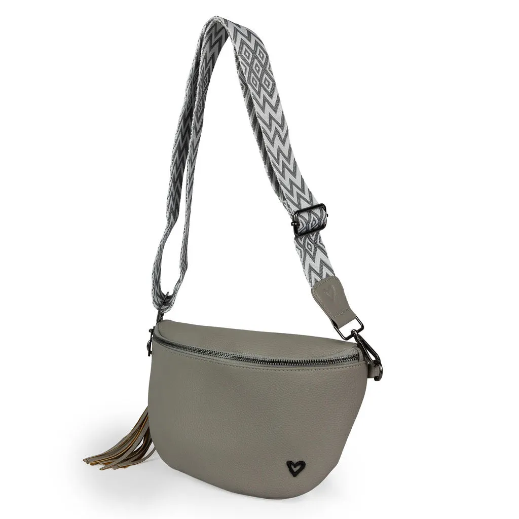 Kimberley Vegan Leather Crossbody Bag/Sling - Grey