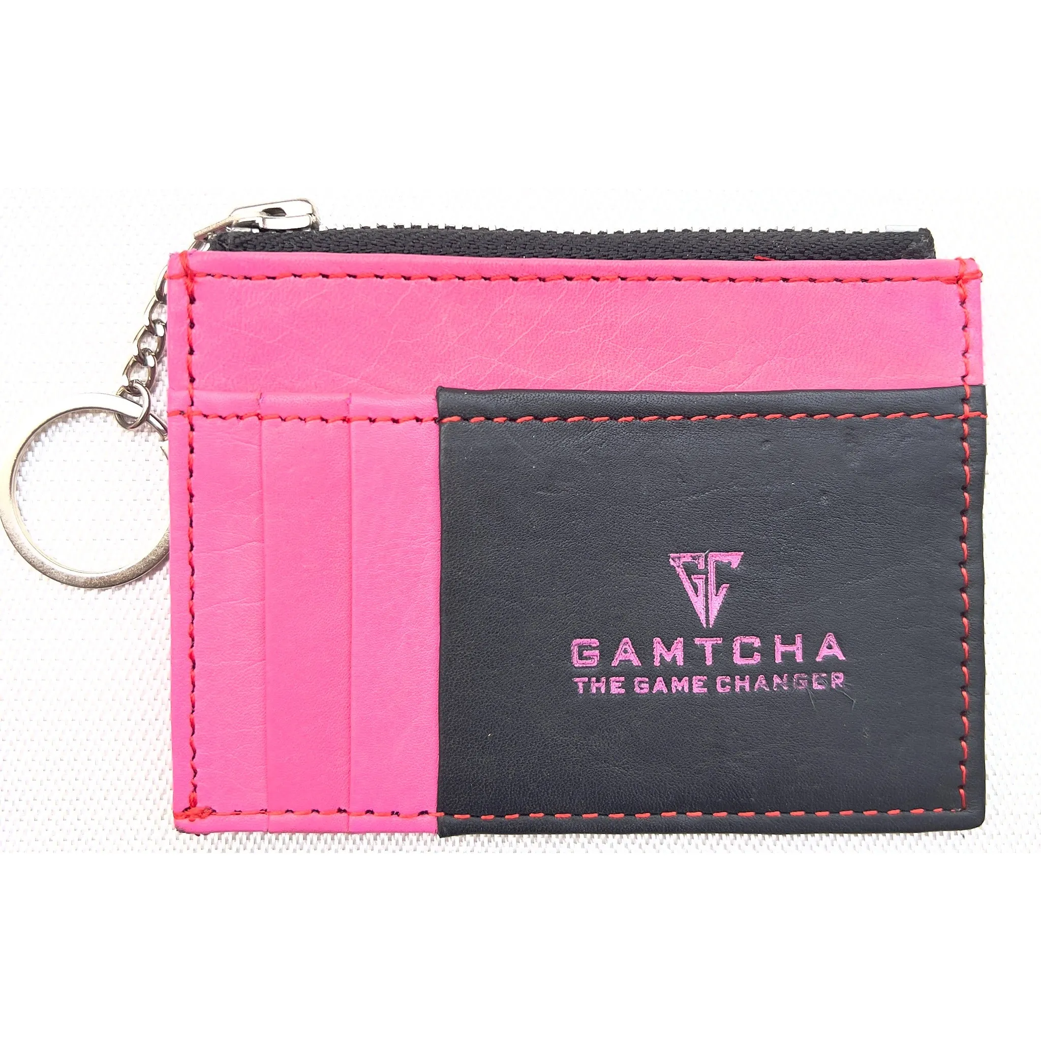 Leather Card Holder with Key Ring