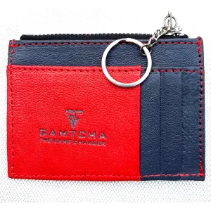 Leather Card Holder with Key Ring