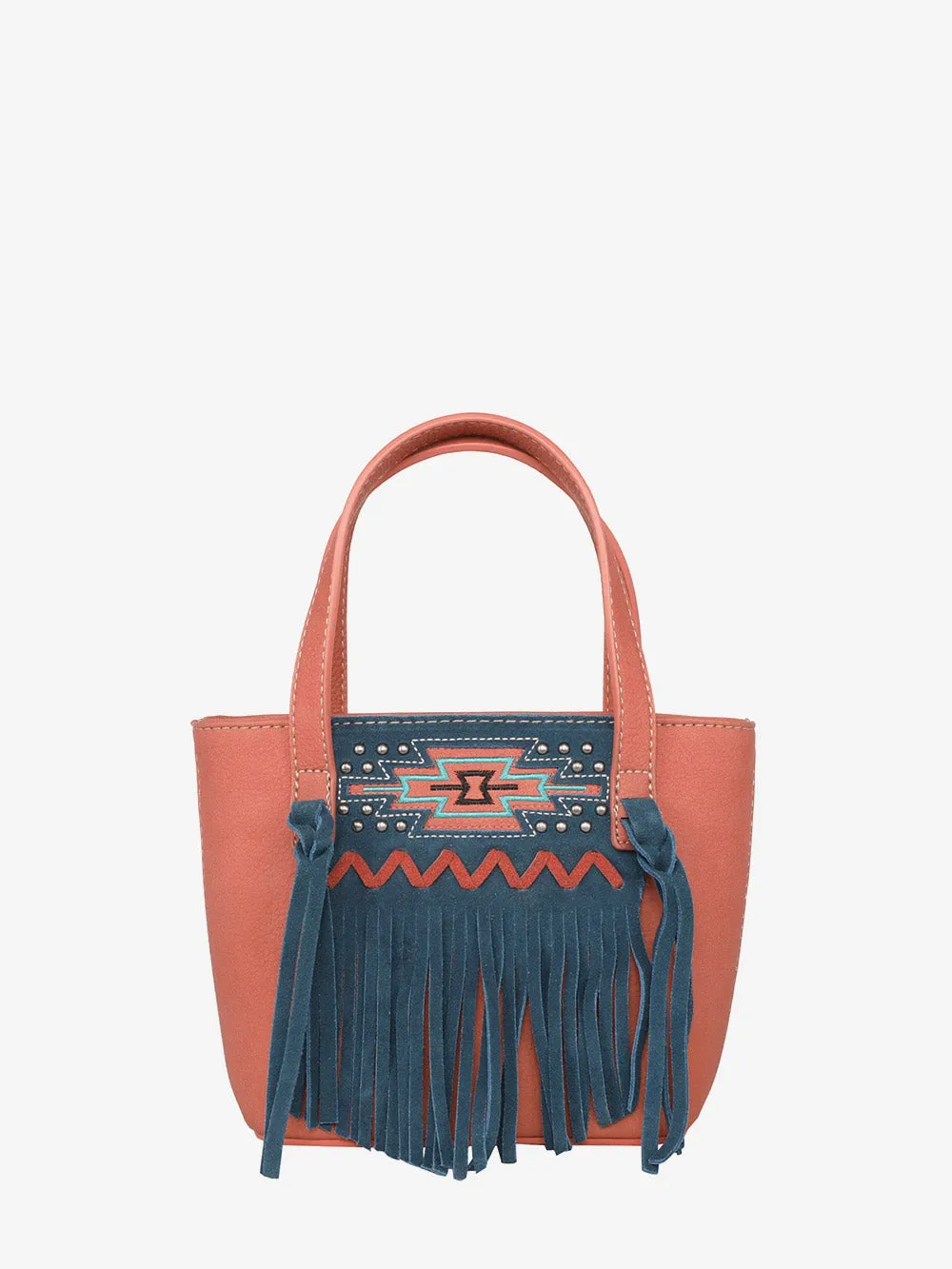 Montana West Aztec Embroidery Tassel Crossbody Mini Tote