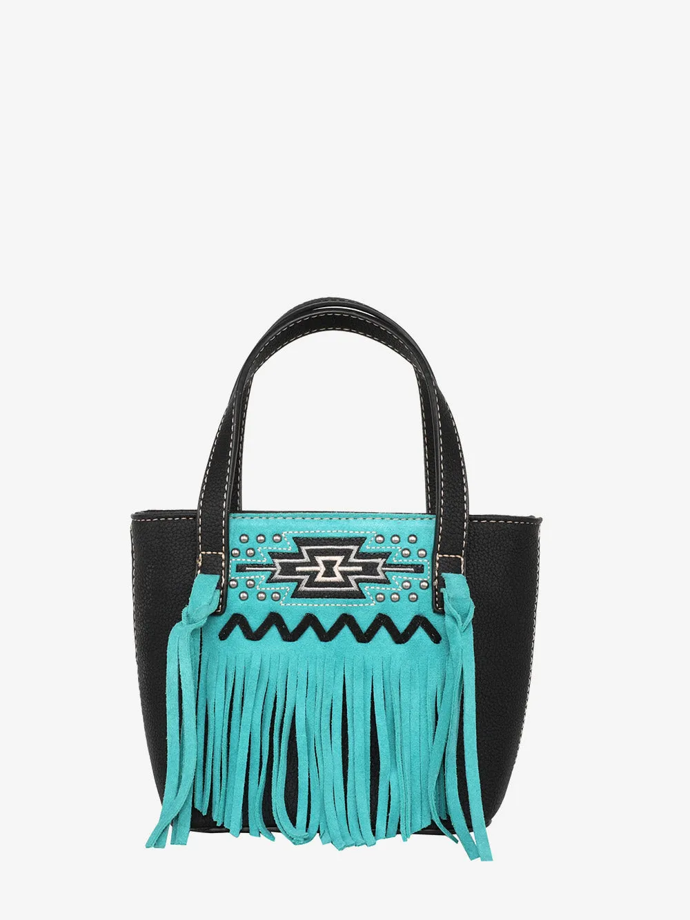 Montana West Aztec Embroidery Tassel Crossbody Mini Tote