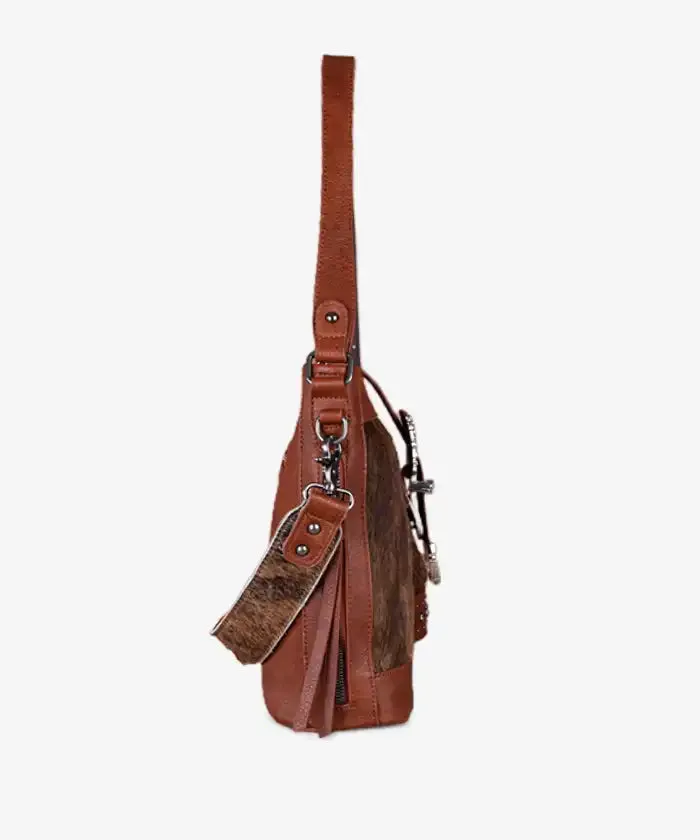 Montana West Buckle Cowhide Tote