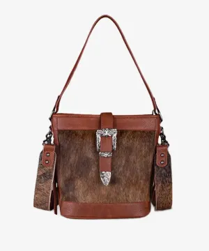 Montana West Buckle Cowhide Tote