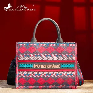 Montana West Southwestern Print Crossbody Tote Bag