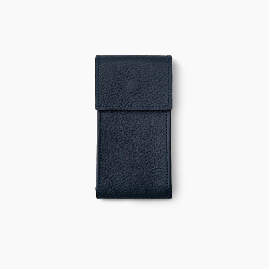 Navy Leather Watch Pouch