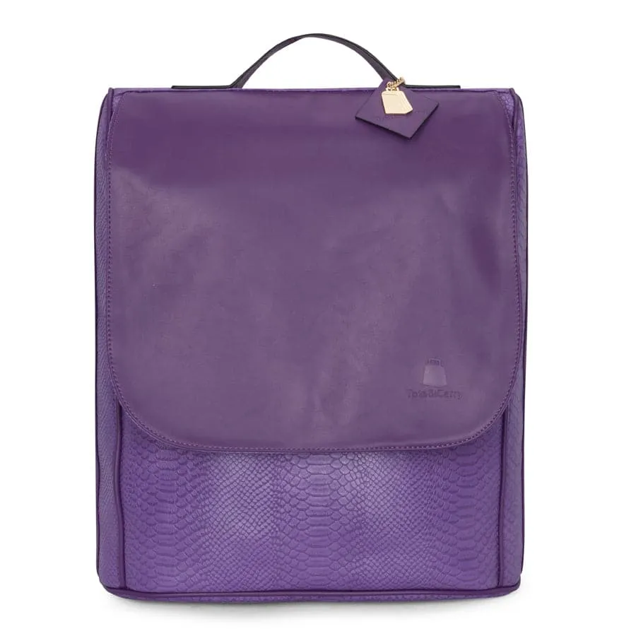 Purple Apollo 1 Faux Snakeskin Backpack