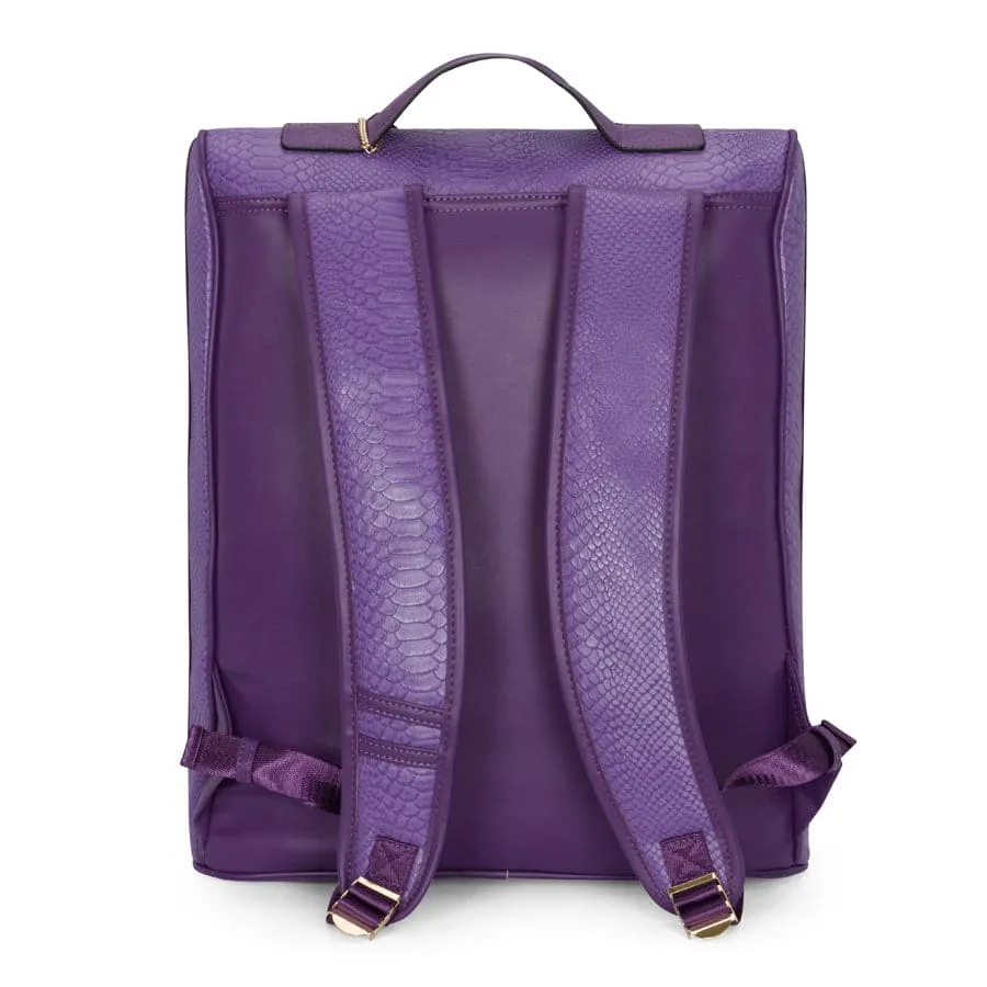 Purple Apollo 1 Faux Snakeskin Backpack