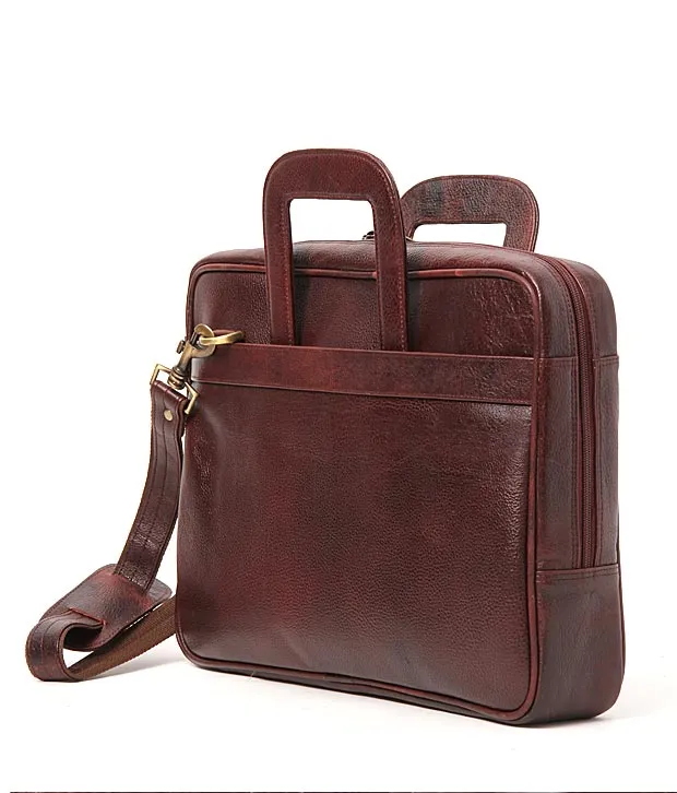 RL Leather Office Portfolio bag – Comfy slide handle