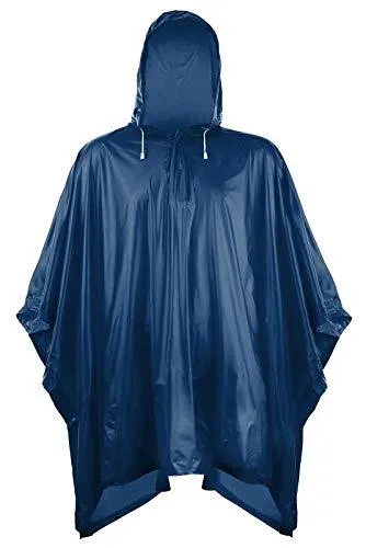 Romano nx PVC Waterproof Reusable Rain Ponchos Raincoat Rainwear Hooded Camping