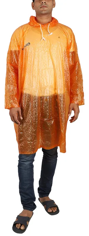 Romano nx PVC Waterproof Reusable Rain Ponchos Raincoat Rainwear Hooded Camping