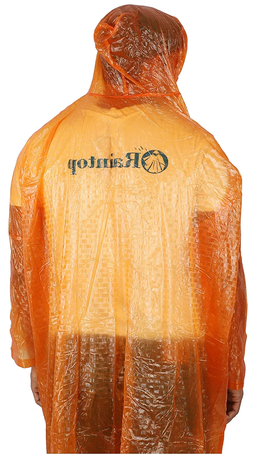 Romano nx PVC Waterproof Reusable Rain Ponchos Raincoat Rainwear Hooded Camping