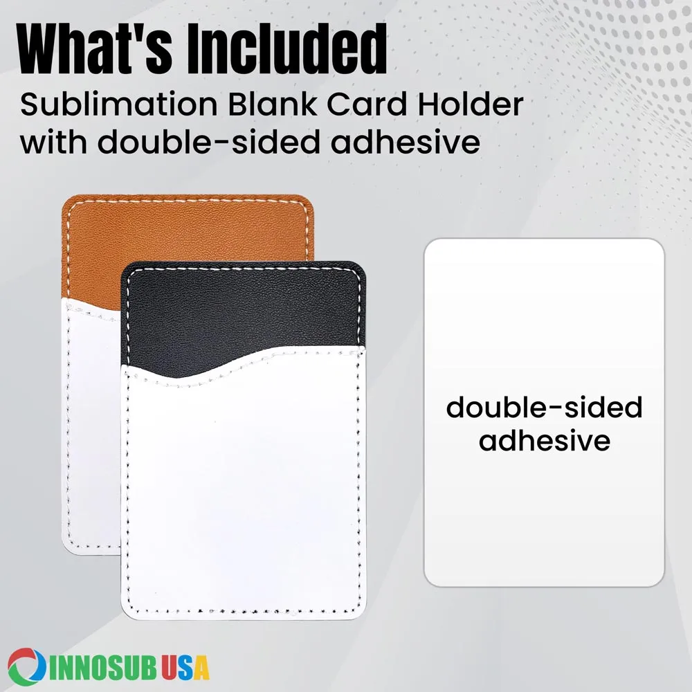 Sublimation Blanks PU Leather Card Holder For Sublimation Printing