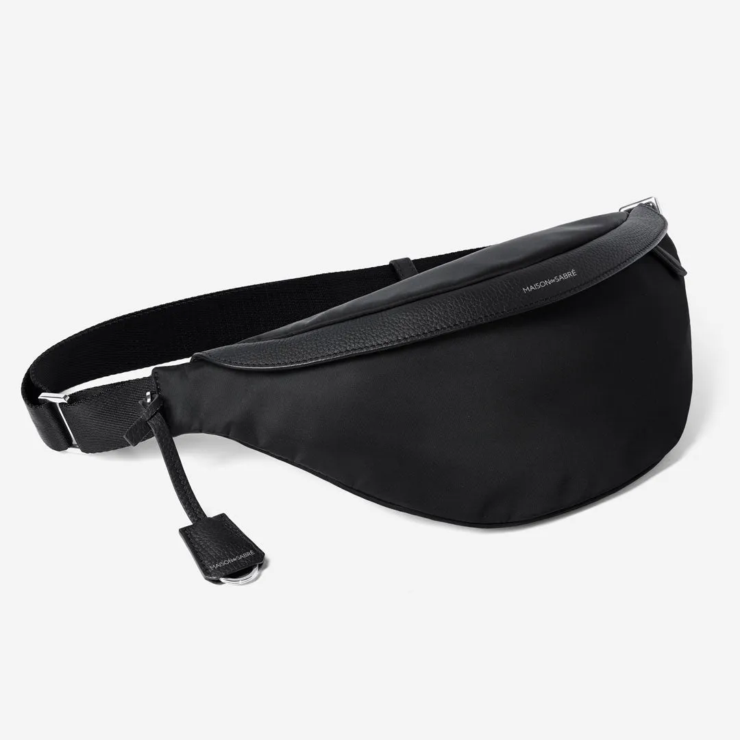 The Resilon™ Nylon Sling Bag - Black Caviar