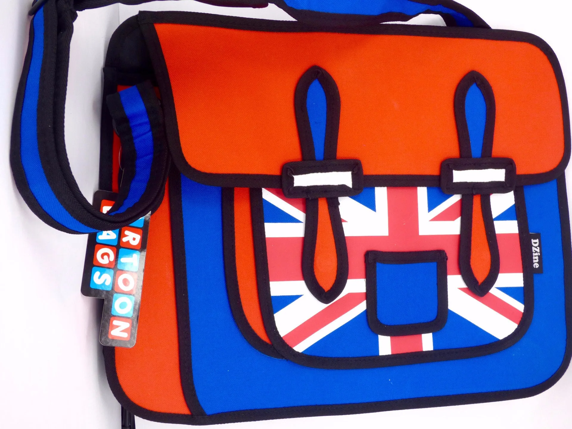 Union Jack Cartoon Messenger Bag