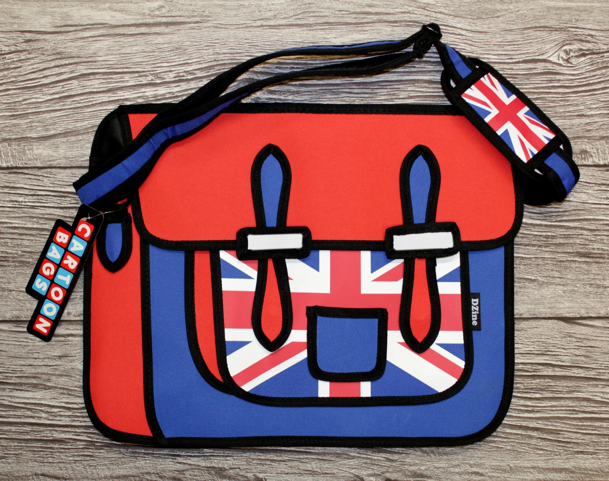 Union Jack Cartoon Messenger Bag